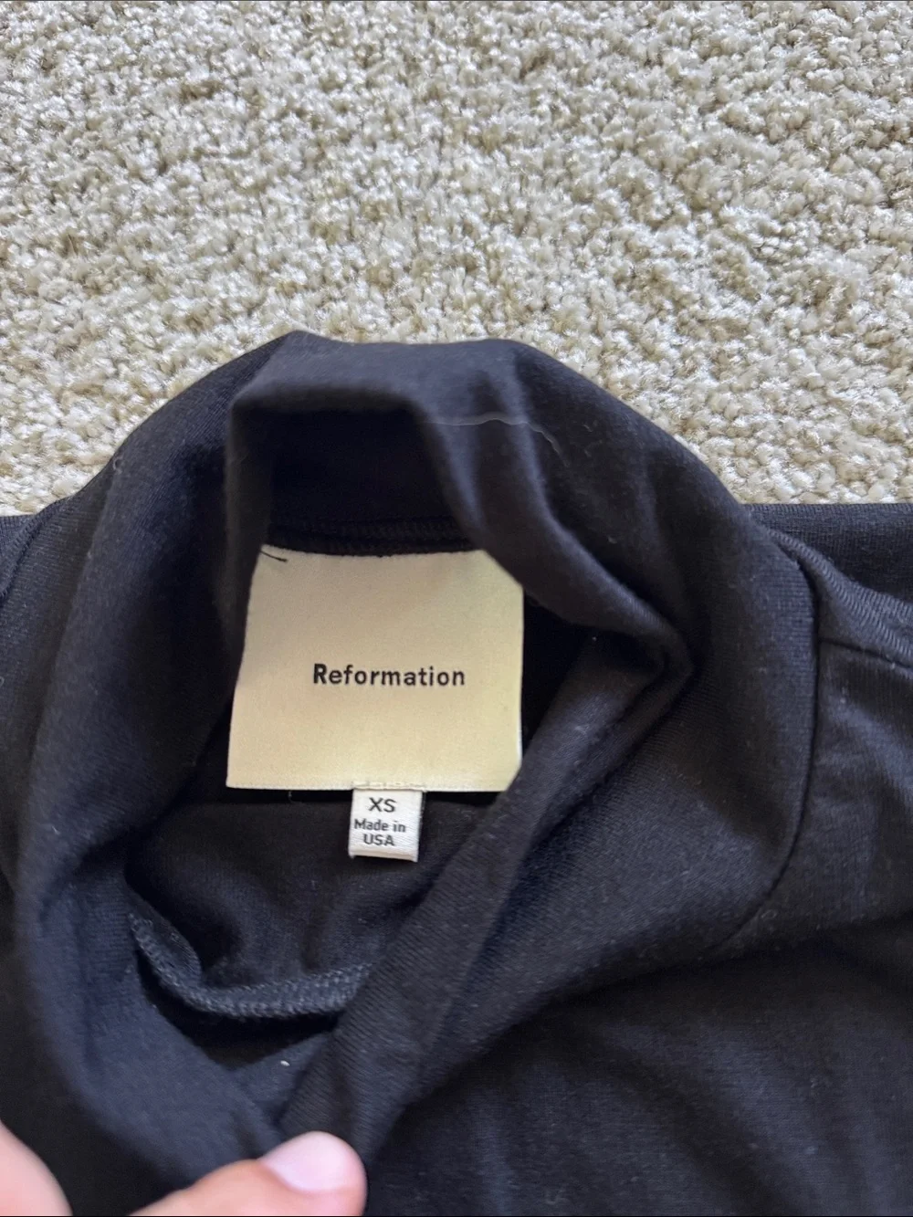 REFORMATION Black Turtleneck Long Sleeve Top XS
